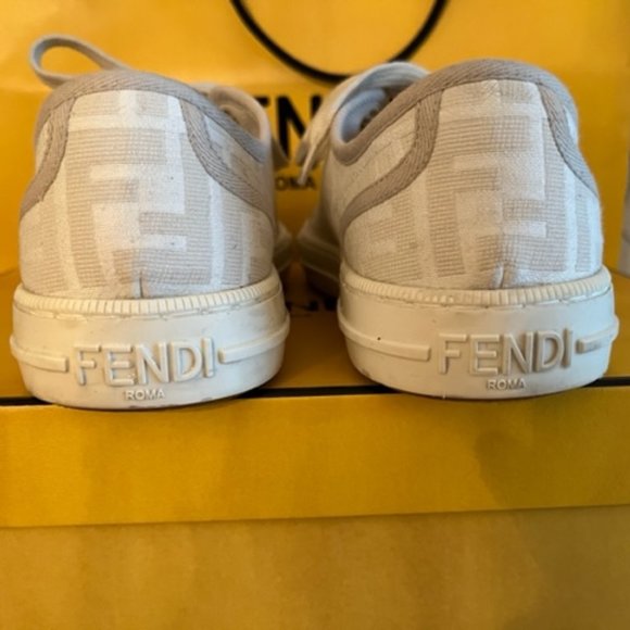 Fendi Domino White fabric low-tops - Picture 8 of 10
